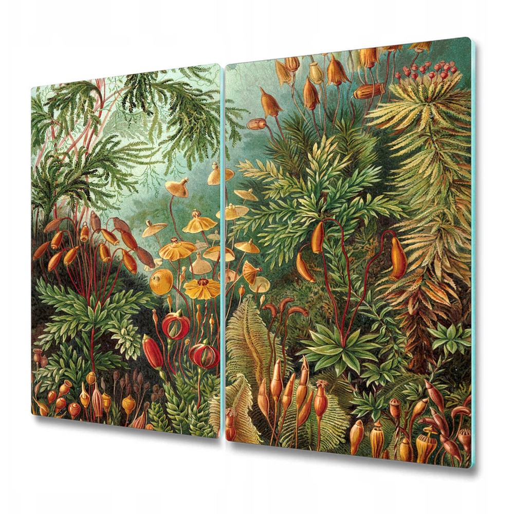 Glass Worktop Saver Kitchen Tropical Jungle | Exotic Watercolour | 2x30x52