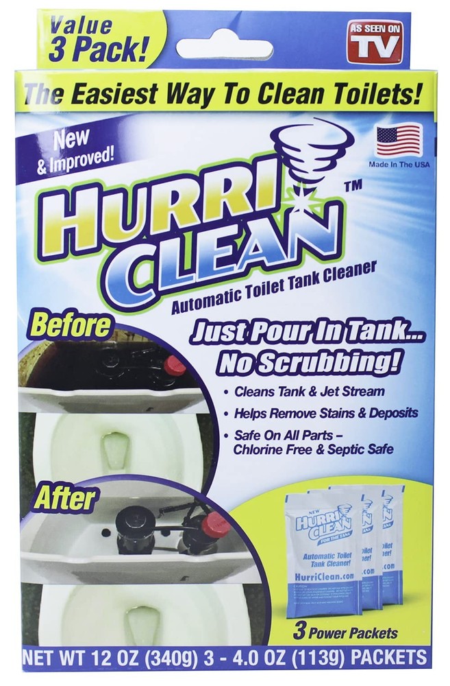 Hurriclean Automatic Toilet Tank Cleaner 3-Pack Value Bundle