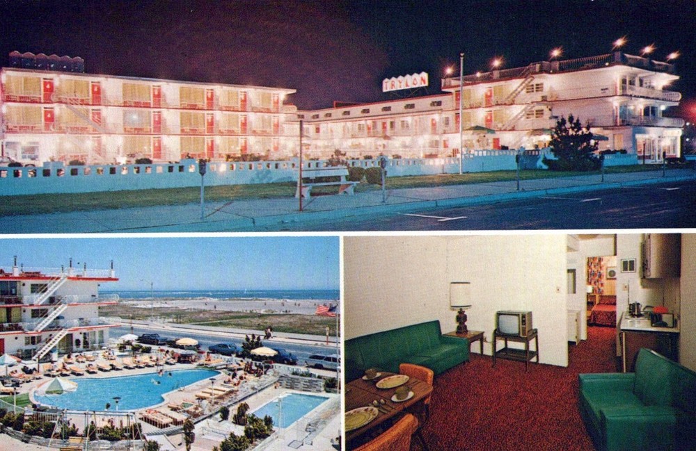 Trylon Motel North Wildwood NJ New Jersey Postcard