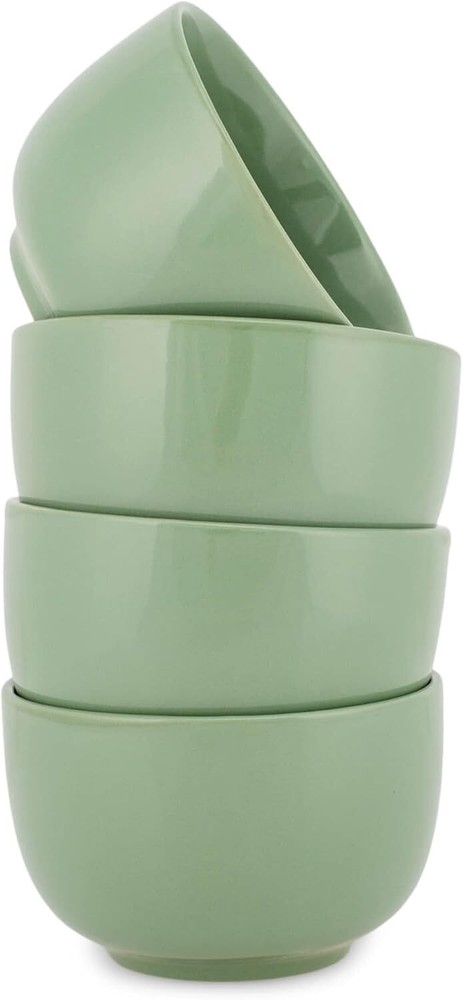 Cute 4-inch Glossy Ceramic Dessert Bowls Set of 4 for Small Treats