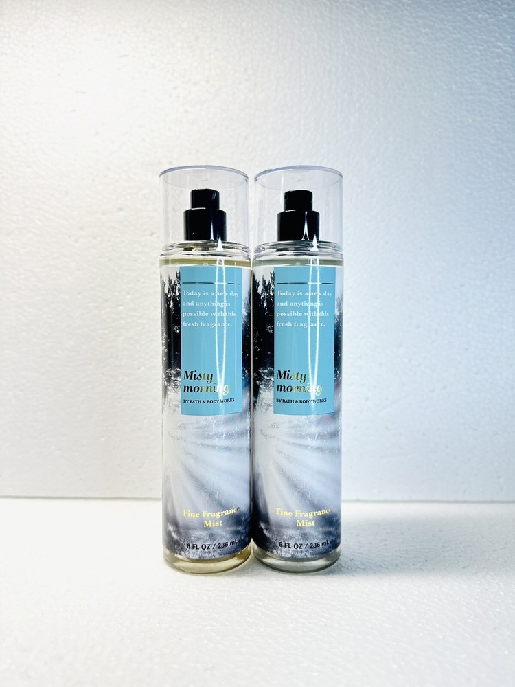Misty Morning fine fragrance mist 8 oz by Bath & Body Works set of 2 Brand New