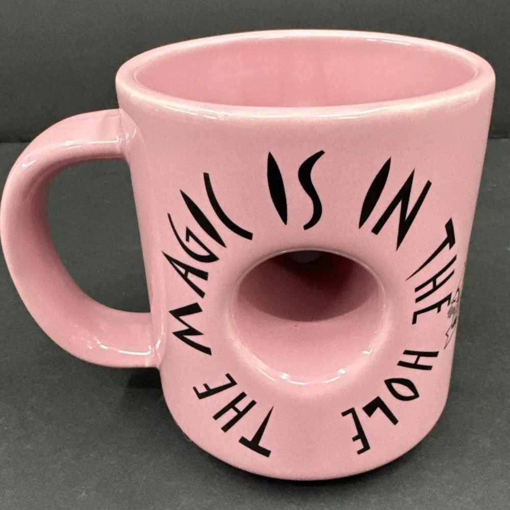 Voodoo Doughnut Donuts Coffee Mug Magic Is In The Hole Pink Ceramic Cup