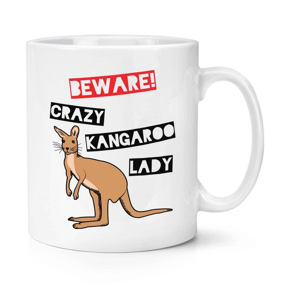 Crazy Kangaroo Lady Ceramic Coffee Mug for Tea Hot Drinks  