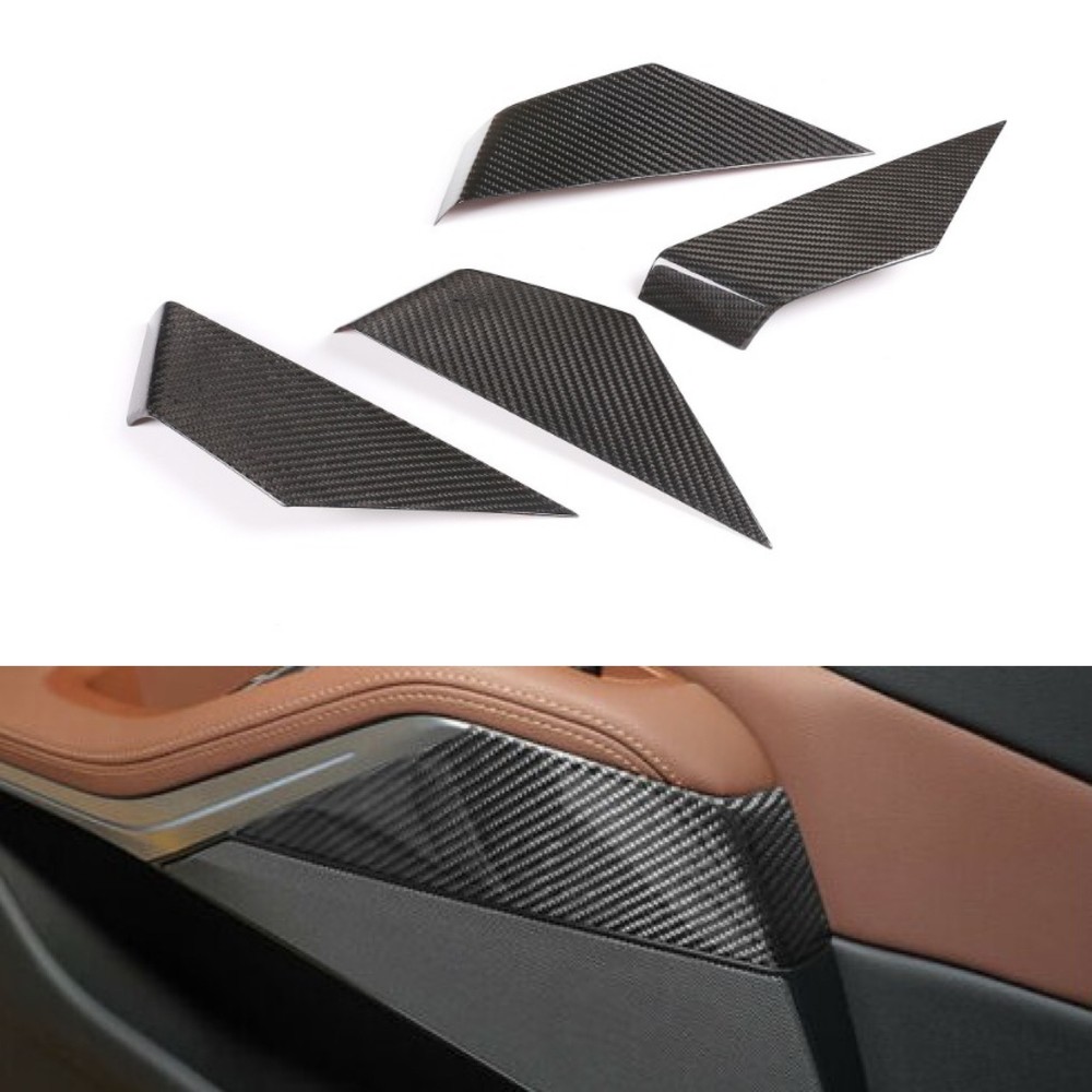 Real Dry Carbon Fiber Door Handle Trim Cover Fit for BMW X5 X7 G05 2019-20