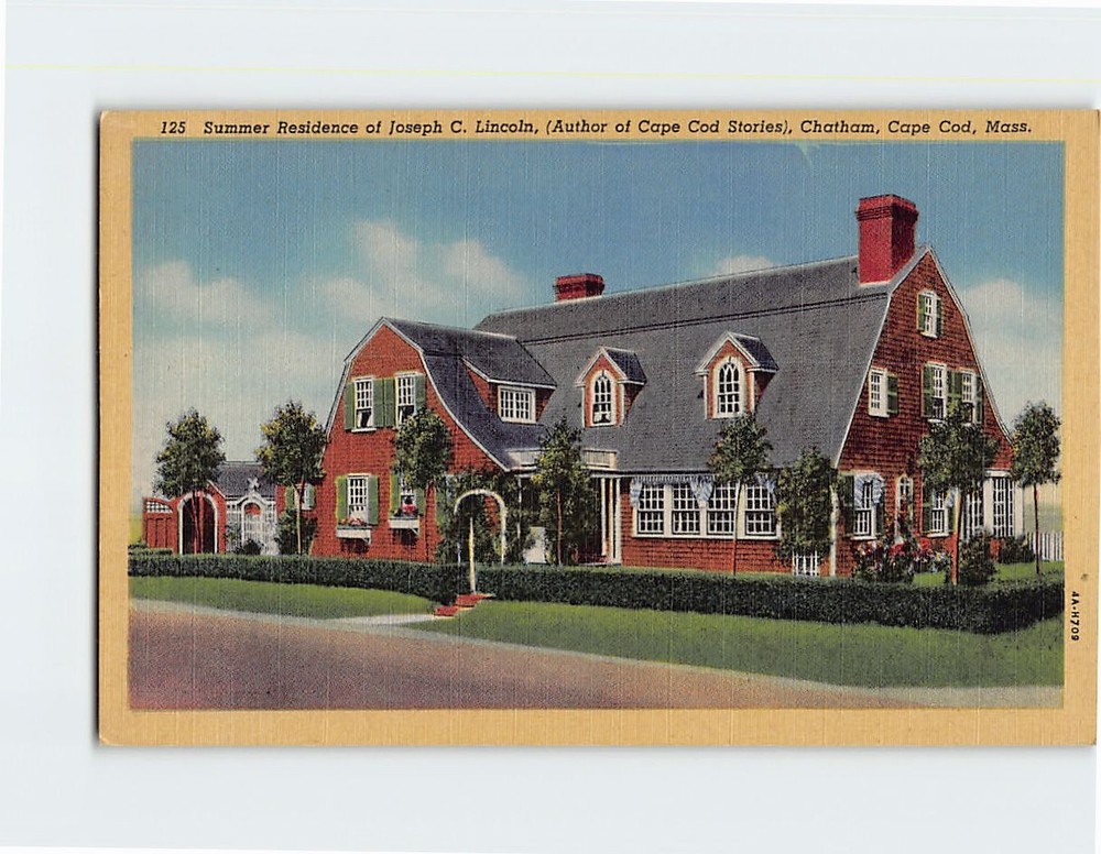 Postcard Summer Residence of Joseph C. Lincoln Chatham Cape Cod Massachusetts