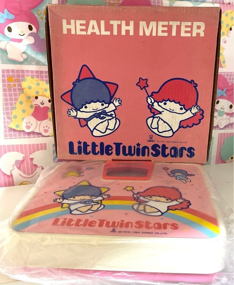 Little Twin Stars KikiRara Kikilala Weight Scale Sanrio 1984 Vintage Rare JAPAN