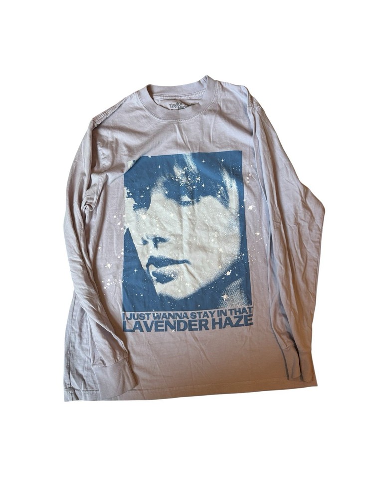 Taylor Swift Midnights Lavender Haze Long Sleeve Graphic T-Shirt Size L Official