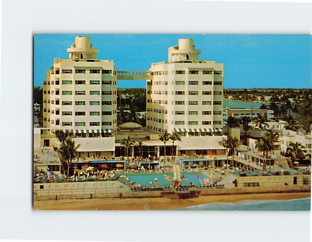 Postcard Sherry Frontenac Hotel Miami Beach Florida USA