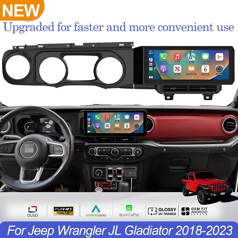 For Jeep Wrangler JL Gladiator 2018-2023 Stereo Upgrade Carplay GPS Car Radio