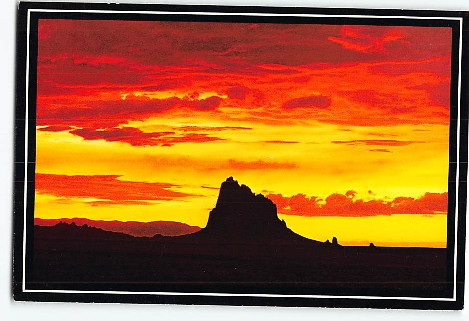 Postcard Sunset on the Mighty Shiprock New Mexico USA