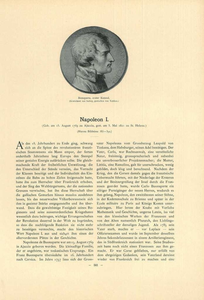Portrait of Napoleon Bonaparte