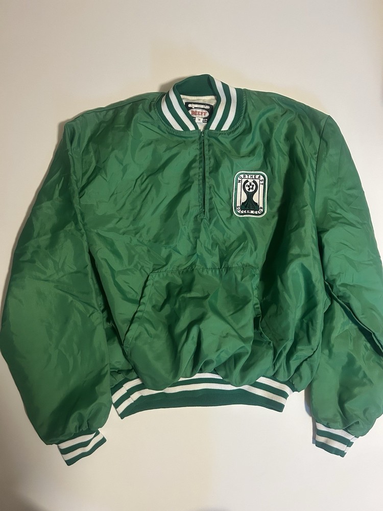 Vintage Varsity Jacket mens XL NEFF letterman Soccer Club Green 90s Made In USA