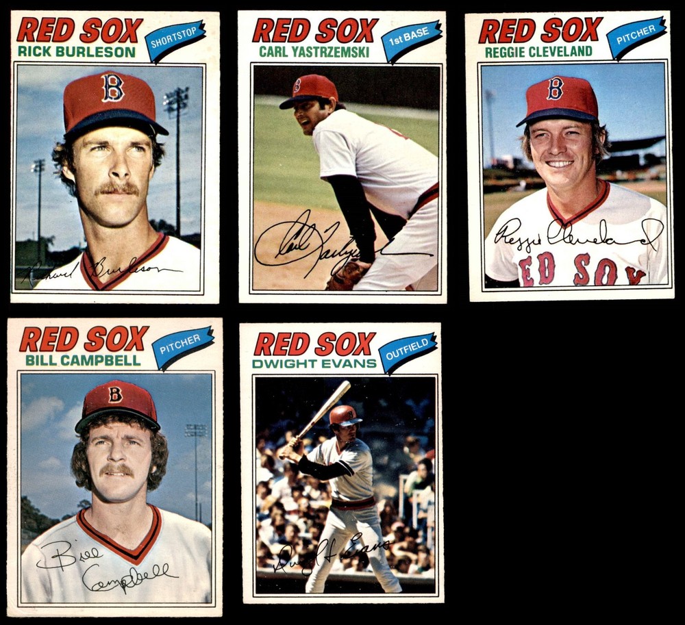 1977 O-Pee-Chee Boston Red Sox Near Team Set 4.5 - VG/EX+ 7254875 (5 / 11 cards)