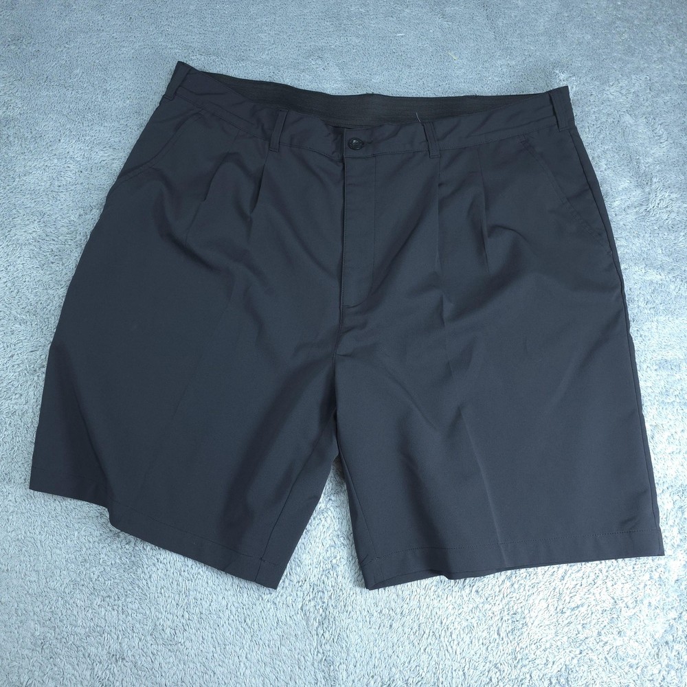 Reebok Shorts Mens 46 Black Golf Athletic Microfiber Stretch 6 Inseam Pockets
