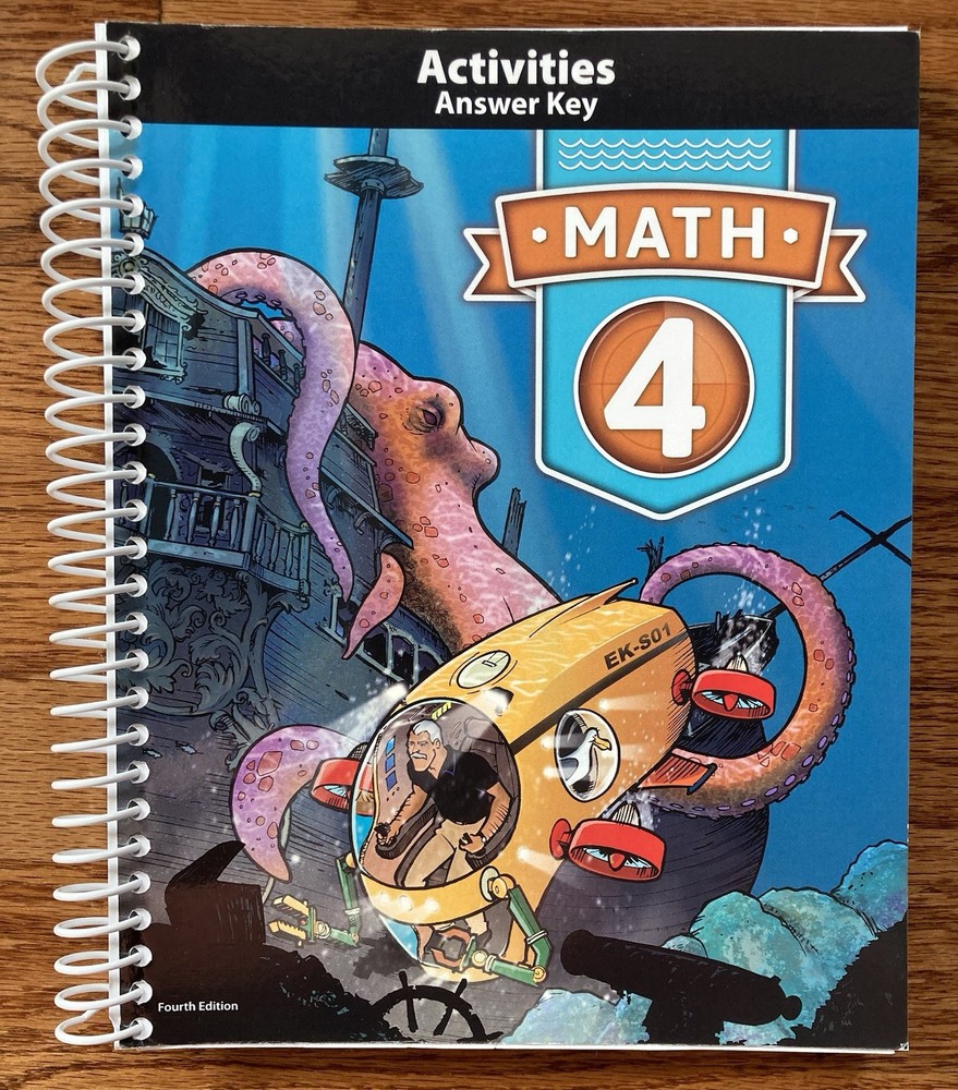 BJU Press Math 4 Fourth Edition Activities Answer Key