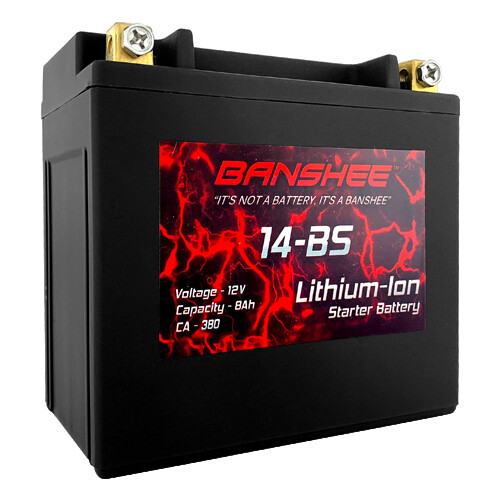 Banshee Replaces LifePO4 Maintenance Free Motorcycle Battery YTX14-BS YUAM3RH4S