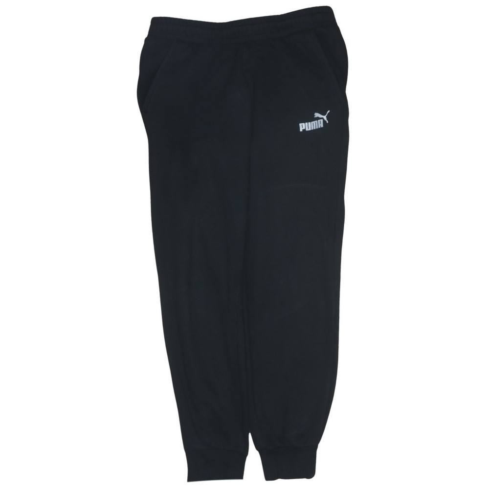 Puma Mens Joggers Black Nylon Lightweight Elastic Waist Tapered Track Pants XL