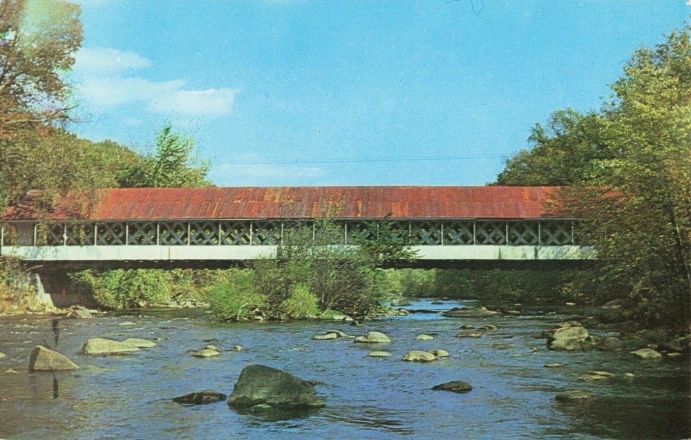 Old Covered Bridge - Ashuelot New Hampshire NH - Postcard