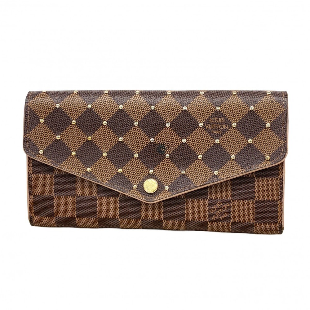 Louis Vuitton Damier Studs Portefeuille Sarah N60249 Eben Rose Ballerine 46487