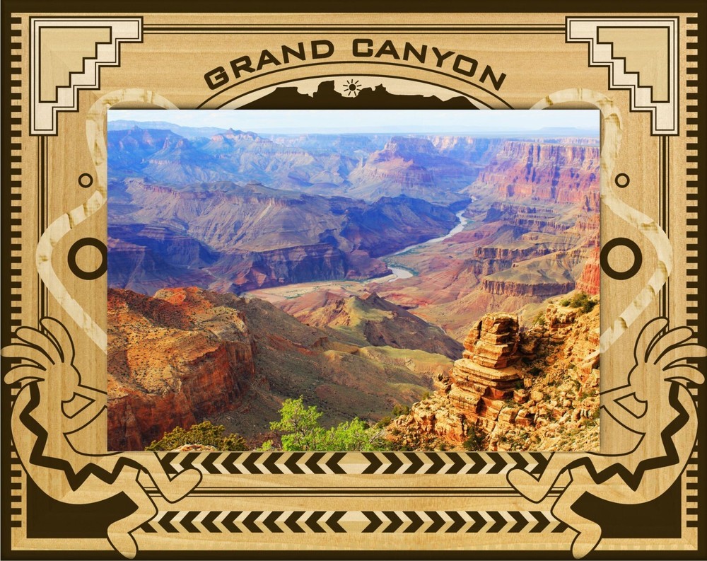 Grand Canyon Laser Engraved Wood Picture Frame Landscape (4 x 6)