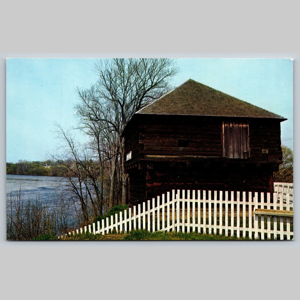 Postcard Fort Halifax Waterville Maine Historical Landmark
