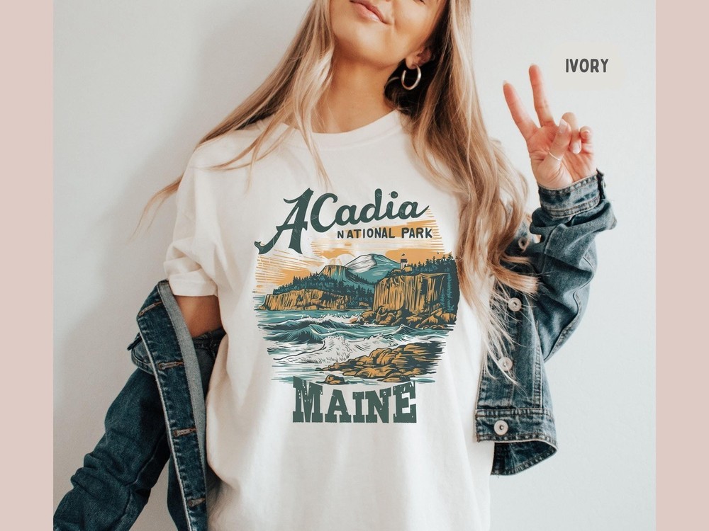 Acadia National Park Shirt Travel Gift For Maine Trip Souvenir Tee-image