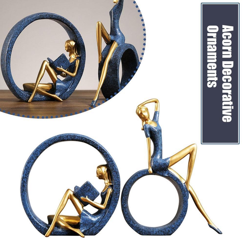 Elegant Artistic Girl Yoga Goddess Resin Ornament TV Cabinet Decoration Gif Z5F5