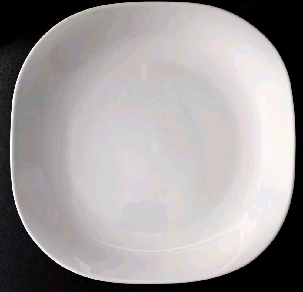 Set Of 2 Corning Just White Square Dinner Plates 10 1/4