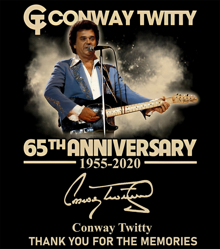 65Th Anniversary Thank You For Conway Twitty Black Unisex S-235XL Shirt