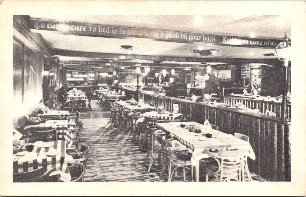 Vintage Win Schuler's Centennial Room Marshall Michigan Photo Postcard