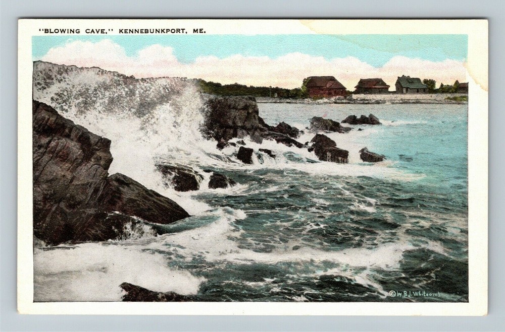 Kennebunkport ME-Maine, Blowing Cave Vintage Souvenir Postcard