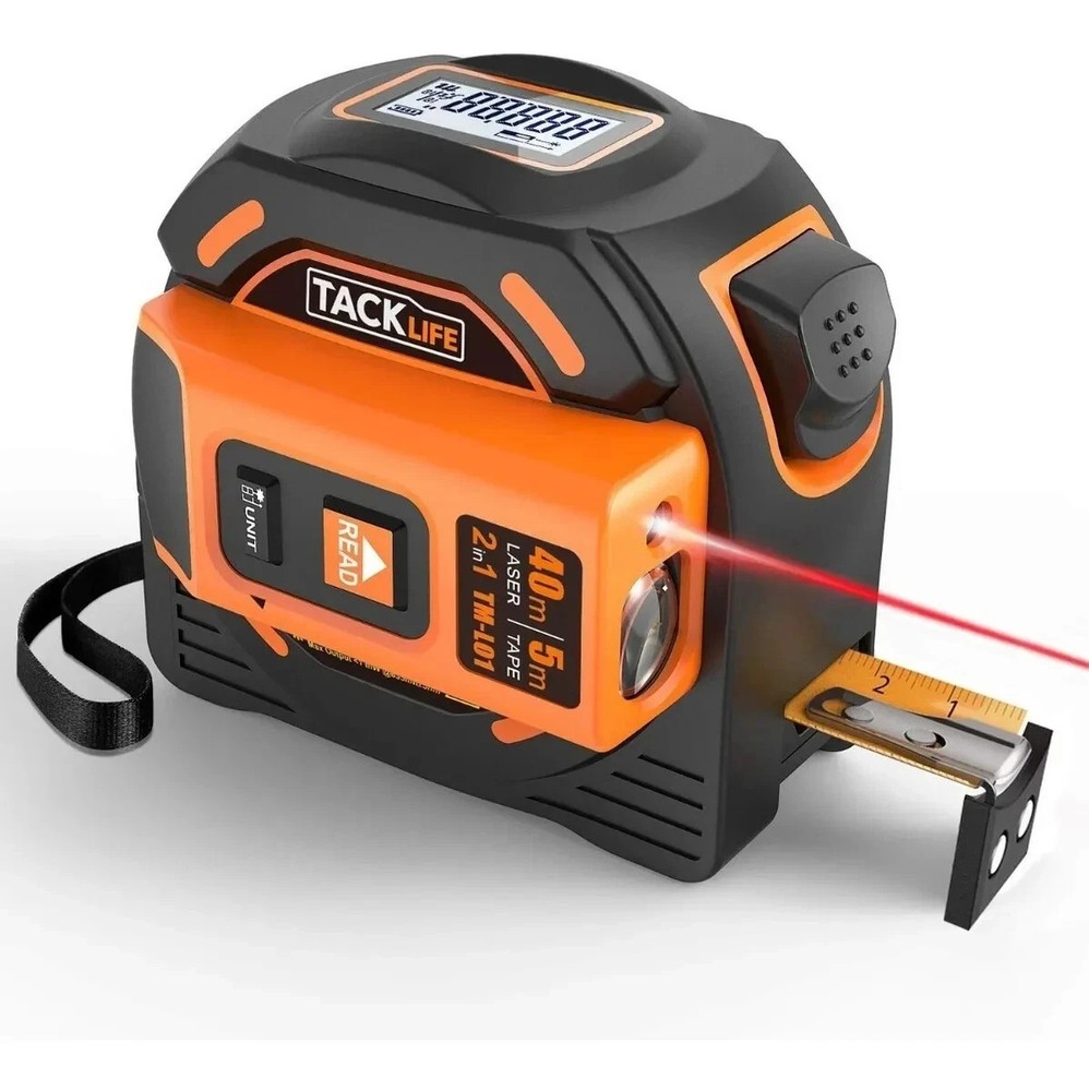 2 in 1 Laser Distance Meter 40m 131ft Laser Measure 5m 16ft Tape