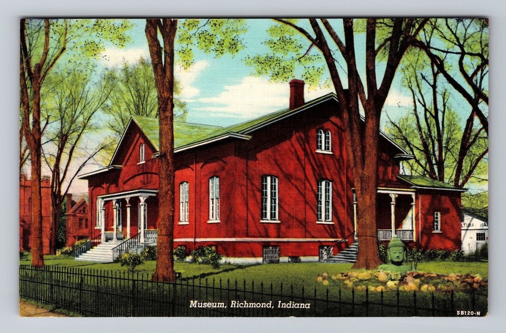 Indiana IN Richmond Museum Vintage Postcard