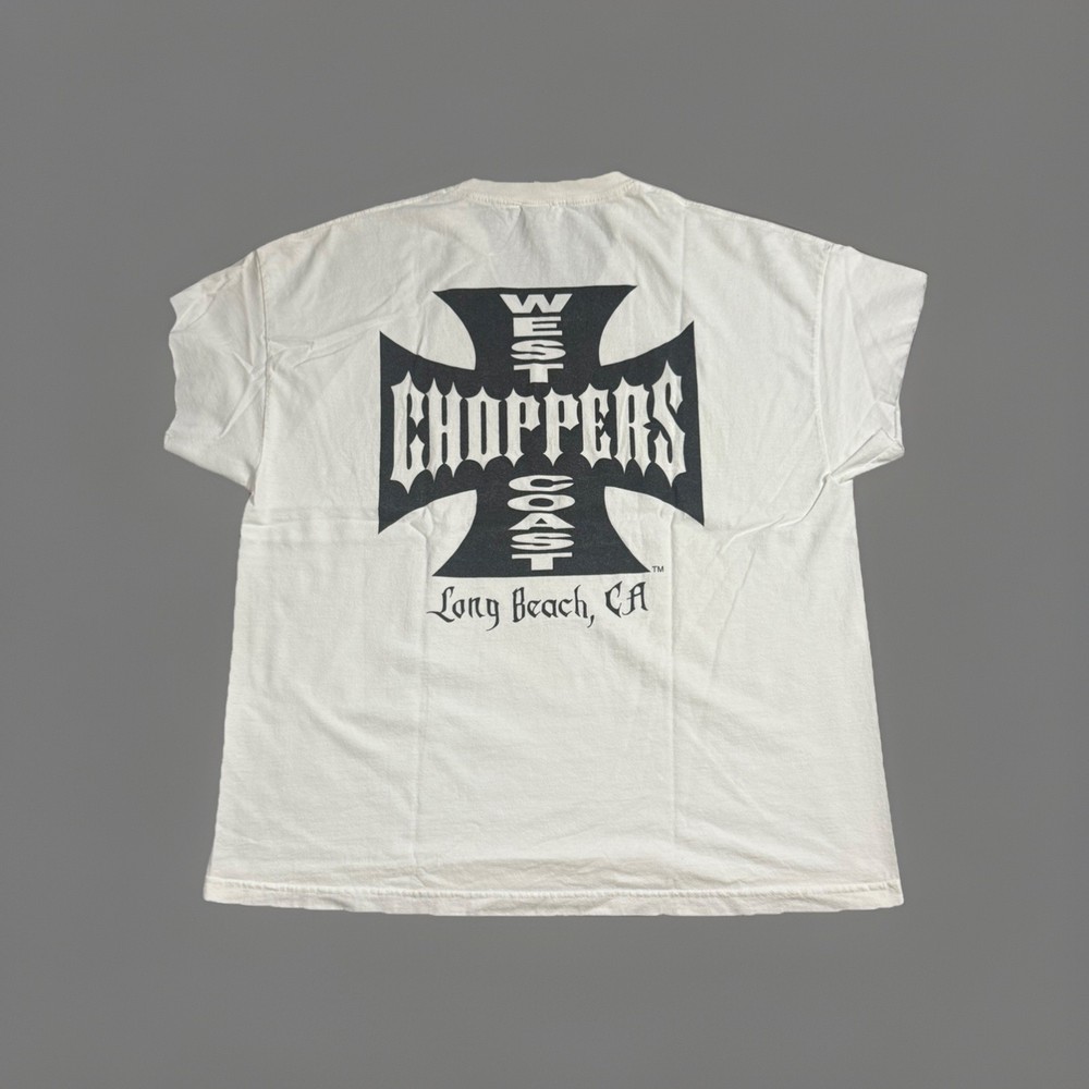 Vintage West Coast Choppers Long Beach T Shirt  Mens 2XL Double Sided READ