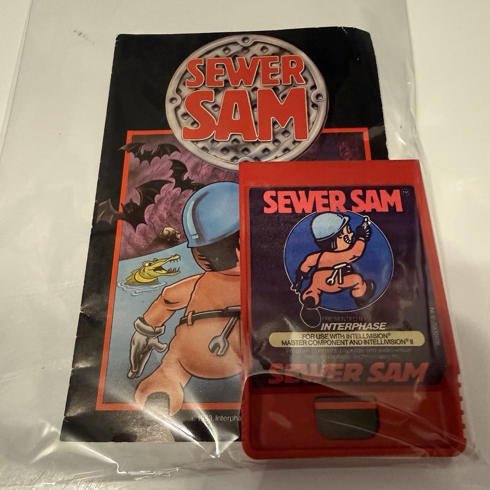 Sewer Sam (Intellivision, 1984) Cartridge & Manual
