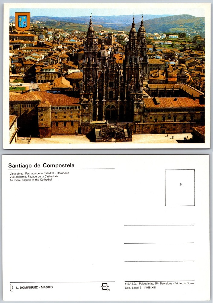 Continental Santiago De Compostela Cathedral Postcard