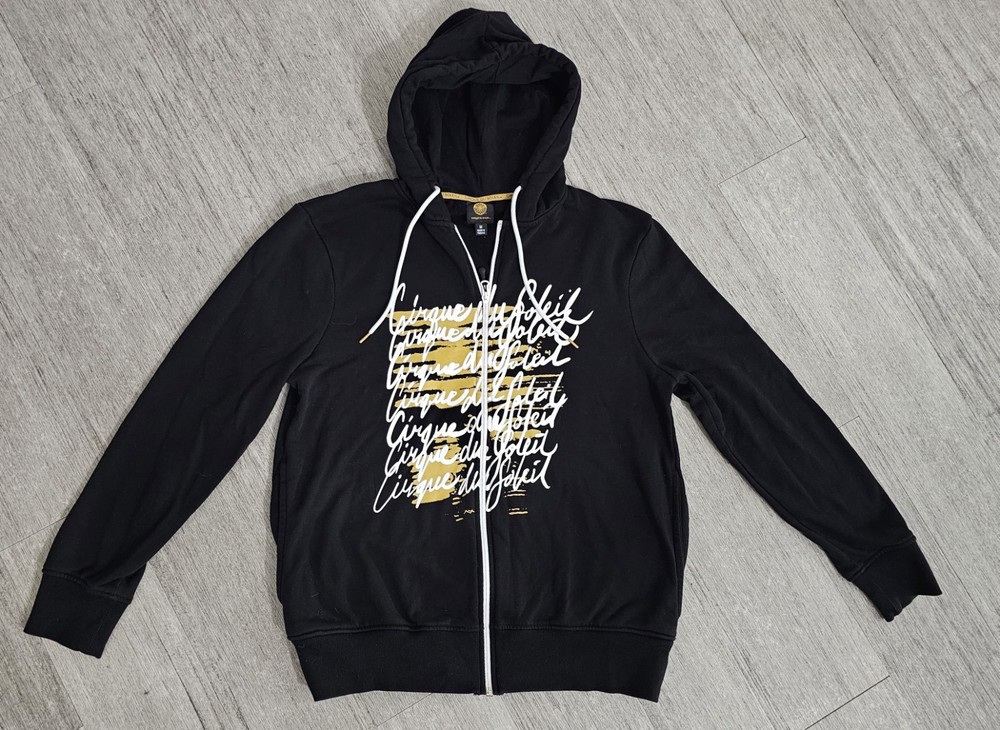 Cirque Du Soleil Mens Full Zip Hoodie Black Cotton Blend Size Medium
