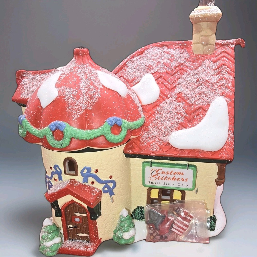 North Pole Series DEPT 56 MINT CUSTOM STITCHERS RETIRED ELF LAND CHRISTMAS SHOP