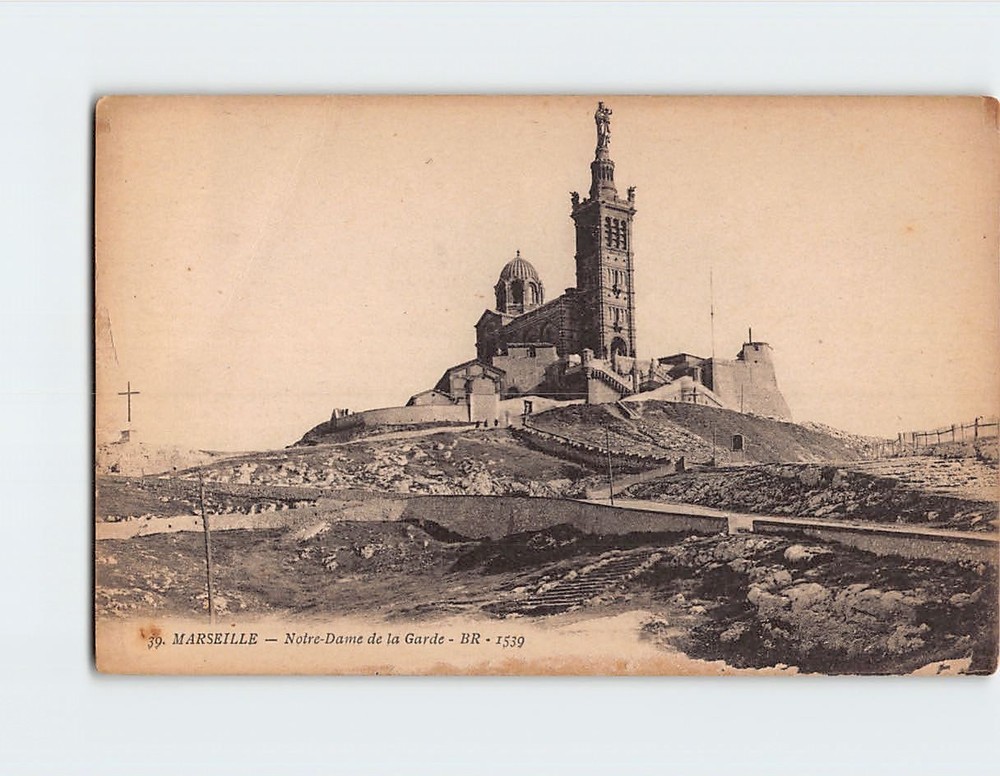 Postcard Basilique Notre-Dame de la Garde in Marseille France