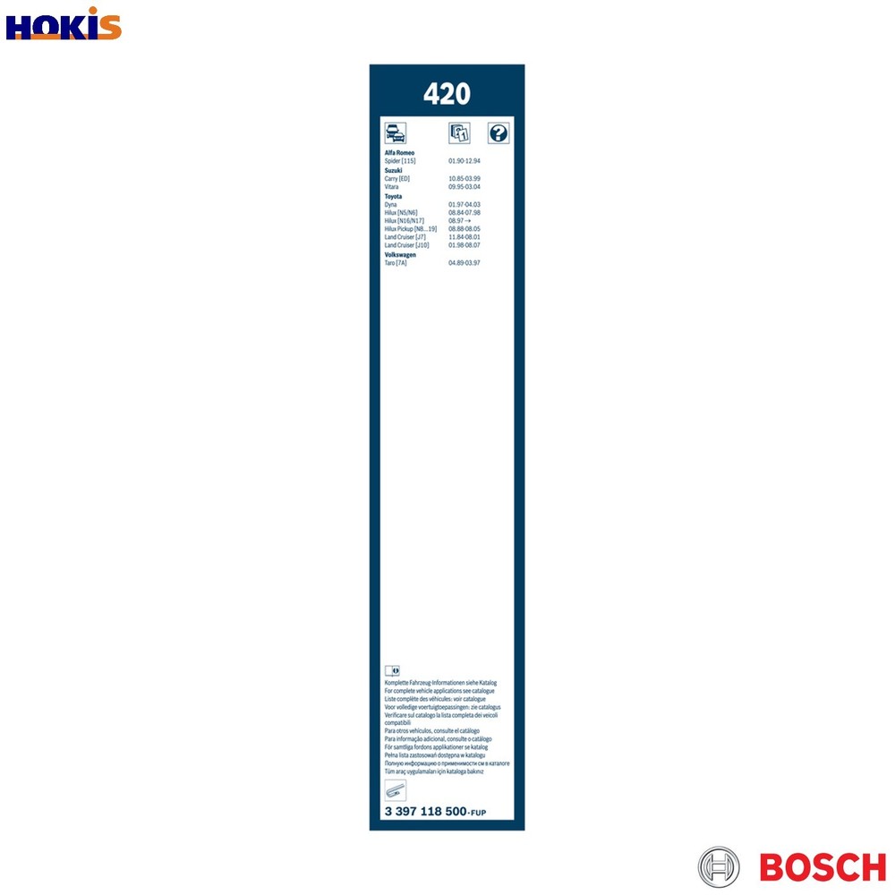 WIPER BLADE 3 397 118 500 FOR MITSUBISHI DELICA/II/Bus/300/Van EXPRESS COLT/Mk