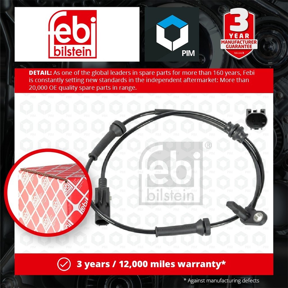 ABS Sensor for OPEL COMBO B05 1.6D Front Left Right Wheel Speed 2012+ Febi Bilstein