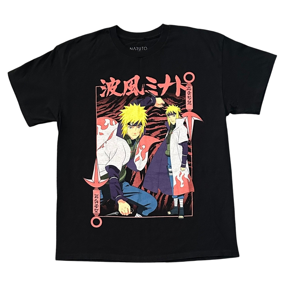 Vintage Anime Naruto Shippuden Fourth Hokage Minato Namikaze Graphic T-Shirt