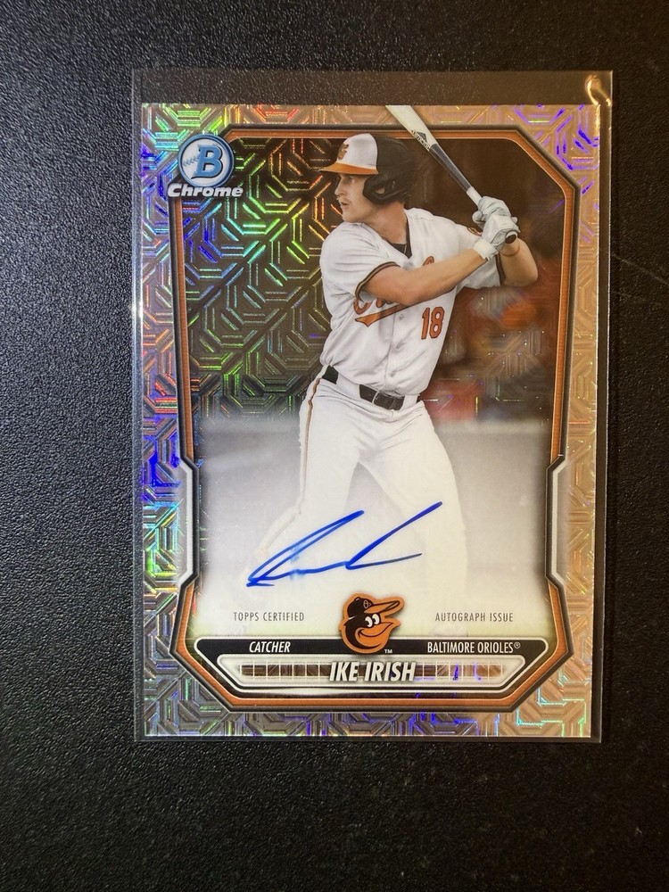 Ike Irish 2026 Bowman Chrome On Card Auto Mojo Refractor #BMA-II Orioles