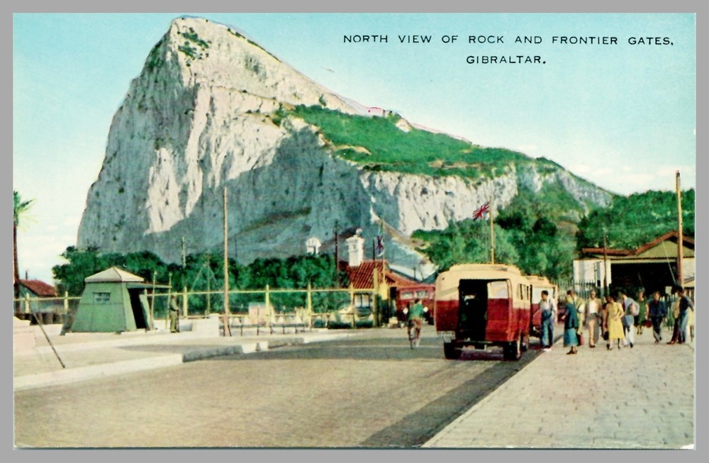 North View Rock Frontier Gates Gibraltar Chrome c1950 Vintage UNP Postcard