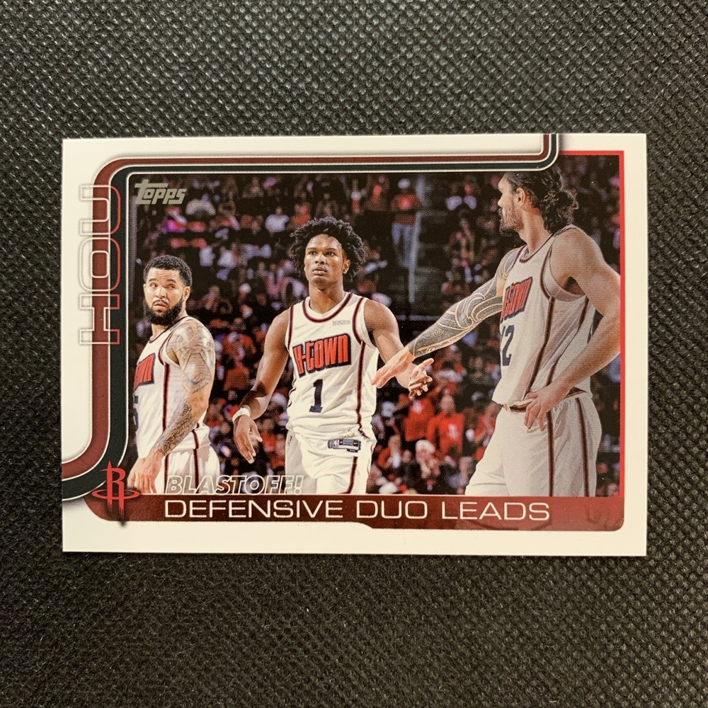2025-26 Topps Basketball #297 BLASTOFF! Houston Rockets Defensive Duo Leads