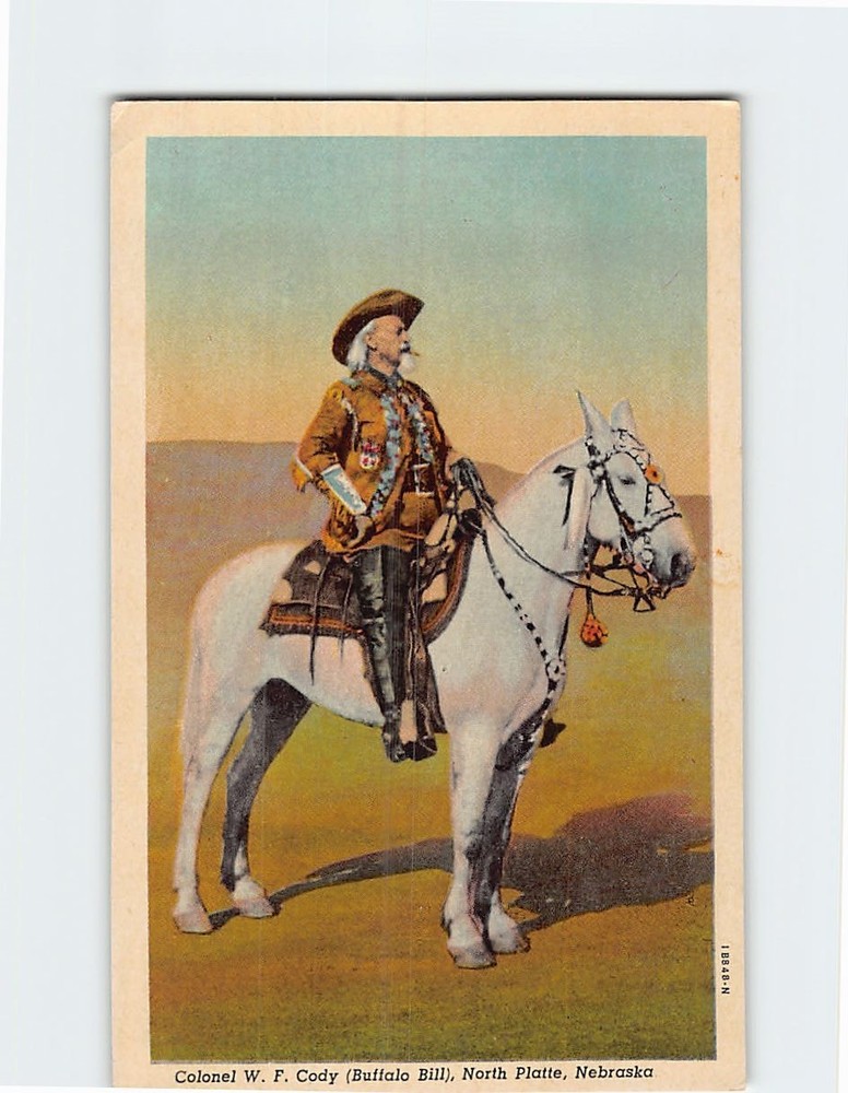 Postcard Colonel W. F. Cody Buffalo Bill North Platte Nebraska USA
