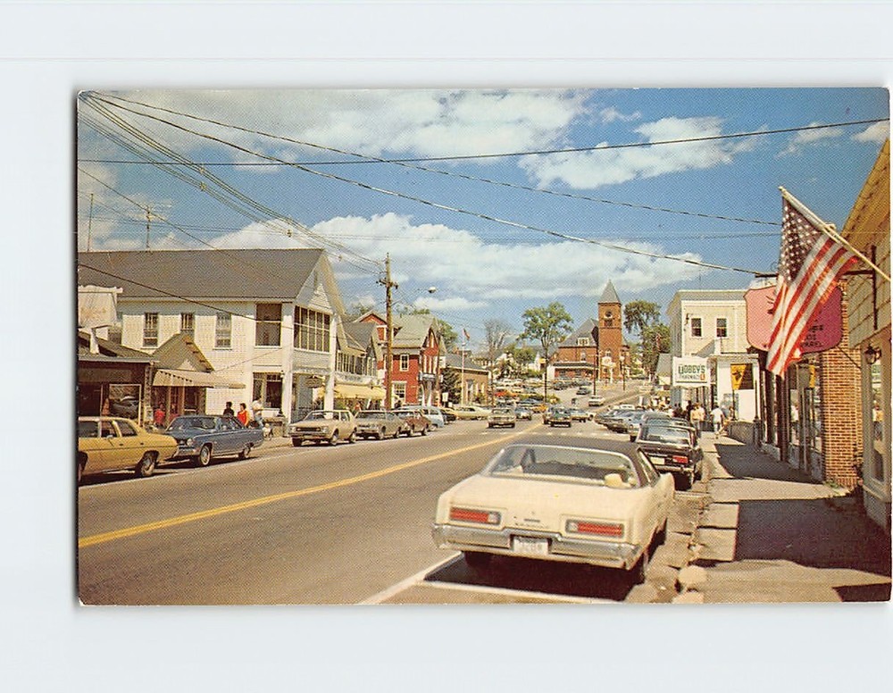 Postcard Main Street Wolfeboro New Hampshire USA