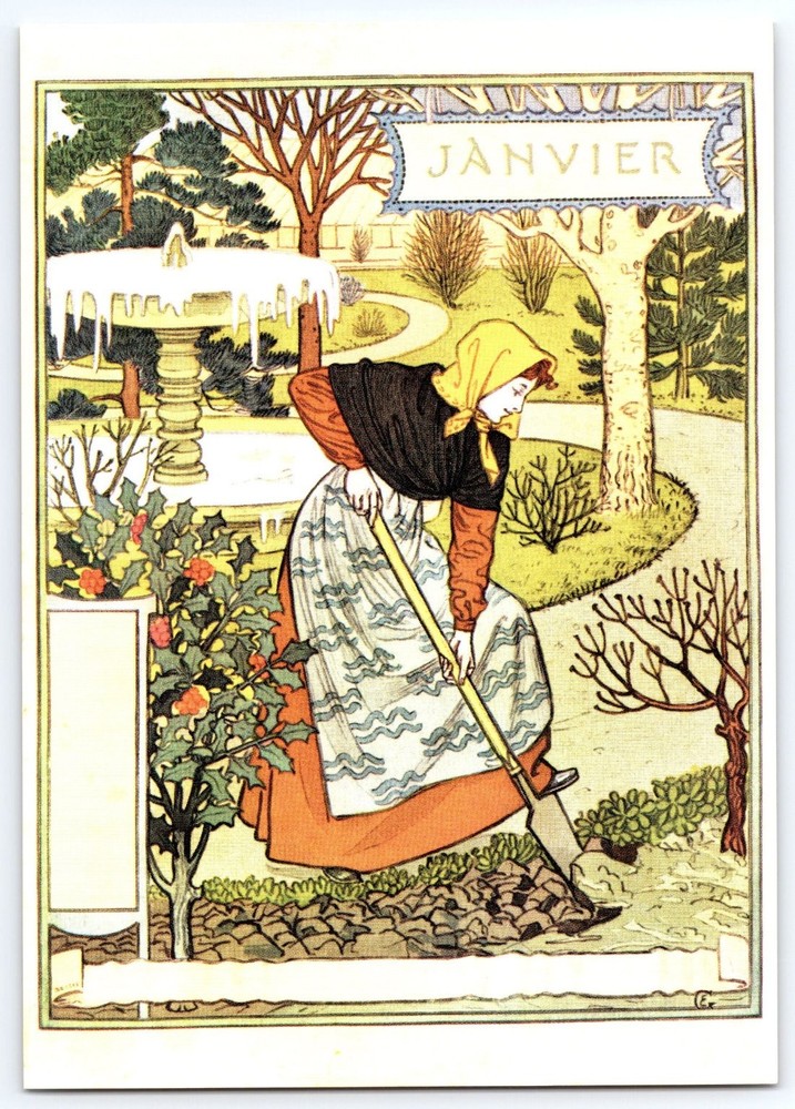 Eugène Grasset La Belle Jardinière January 1896 Art Postcard