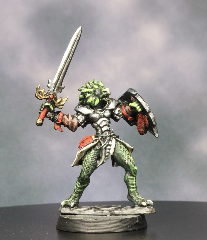Painted RPG Dungeons & Dragons Pathfinder 28mm Fantasy Female Dragon Dragonborn