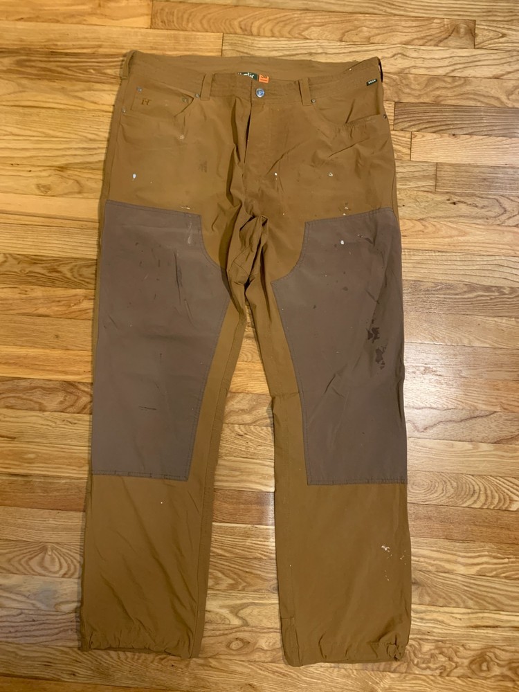 Howler Bros Watermans Work Pants Duck Brown Fast Dry Rip Stop Hike Fish 38x32